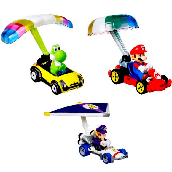 Hot Wheels Mattel Mario Kart 3-Pack Super Mario Nintendo Video Game Car Toys NEW - Picture 6 of 9